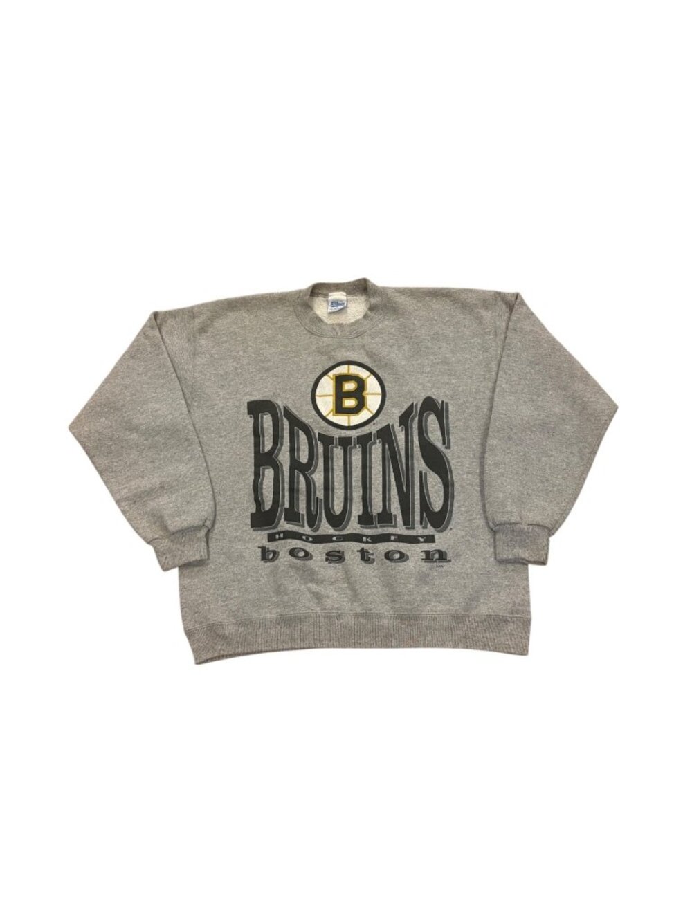 Vintage 90s Salem Sportswear Boston Bruins NHL Hockey Crewneck Sweatshirt Gray L